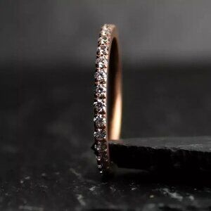 Thorum The Valkyrie Ring | Cubic Zirconia  18k Rose Gold anodized Titanium Sz 5